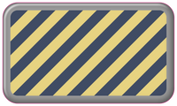 BUBS Flexplate Navy Yellow Tie Stripe