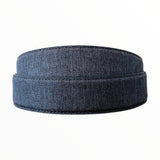 BUBS X HCHS Belt/Buckle/Flexplate Combo (Matte Silver Buckle/Navy Blazer Cloth Strap)