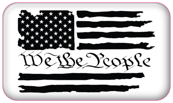BUBS Flexplate We The People Flag B/W